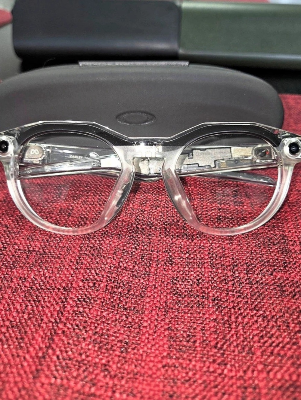 Oakley Clear & Black Glasses transitional lenses Like New